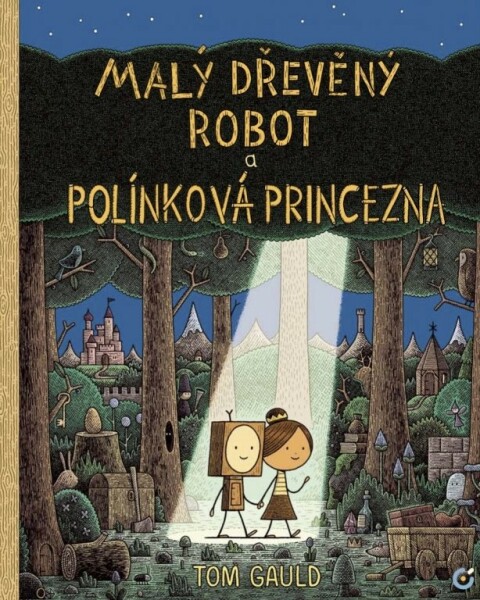 Malý dřevěný robot a polínková princezna